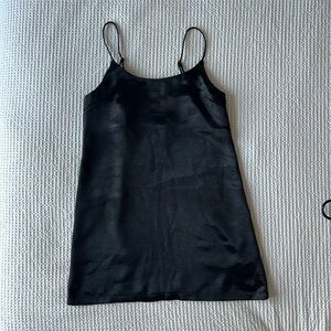 Small Like New Satin Mini Slip Dress (Black, Party, Cocktail, Silent + Noise)